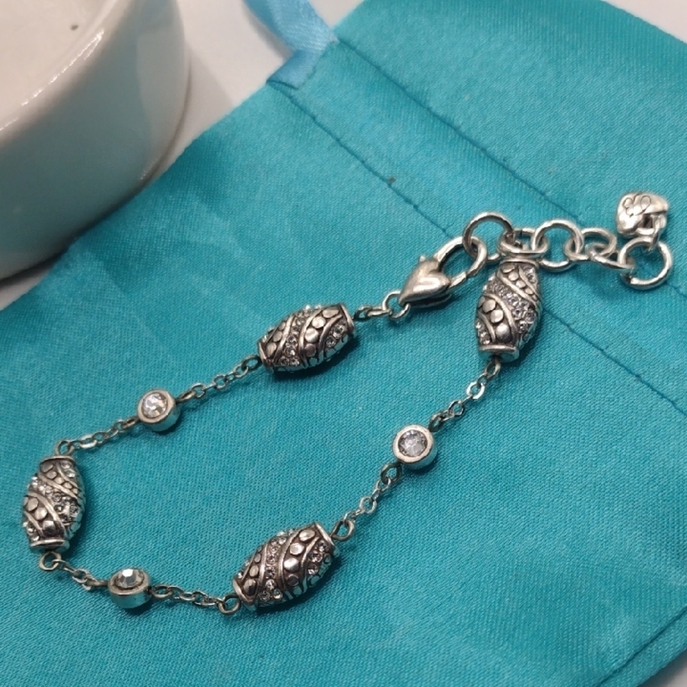 Brighton Silver Bracelet with Intricate Filigree Design
